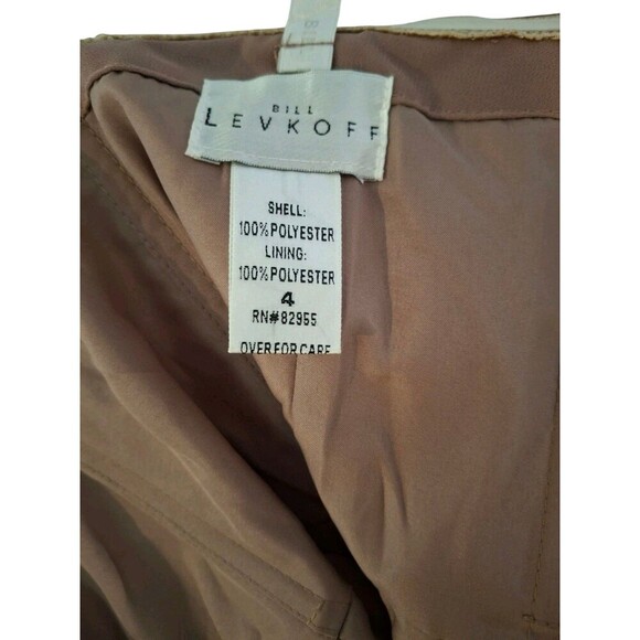 Bill Levkoff Cream Brown Strapless Cocktail Dress Size 4 - Picture 6 of 6